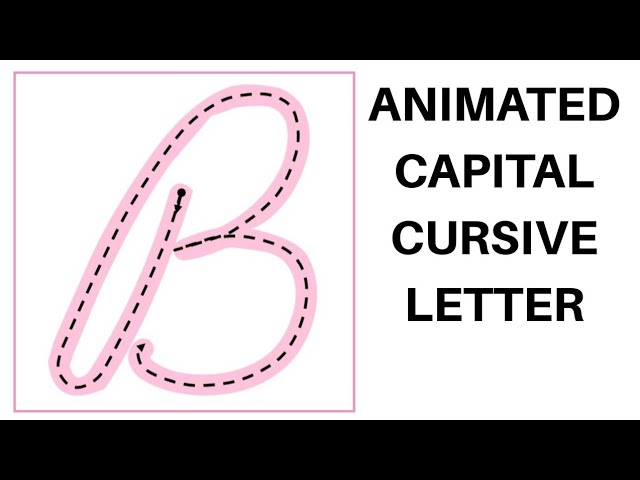 Cursive writing Capital B for beginners | Capital letters कैसे लिखना सिखाएं | b in cursive writing class=