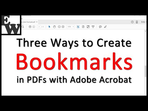 تصویری: چگونه نشانک ها را به Adobe Acrobat وارد کنم؟