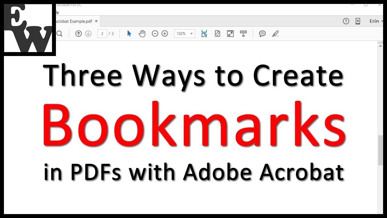 Three Ways to Create Bookmarks in PDFs with Adobe Acrobat - YouTube