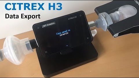 CITREX H3 Ventilator Tester  - Data Export