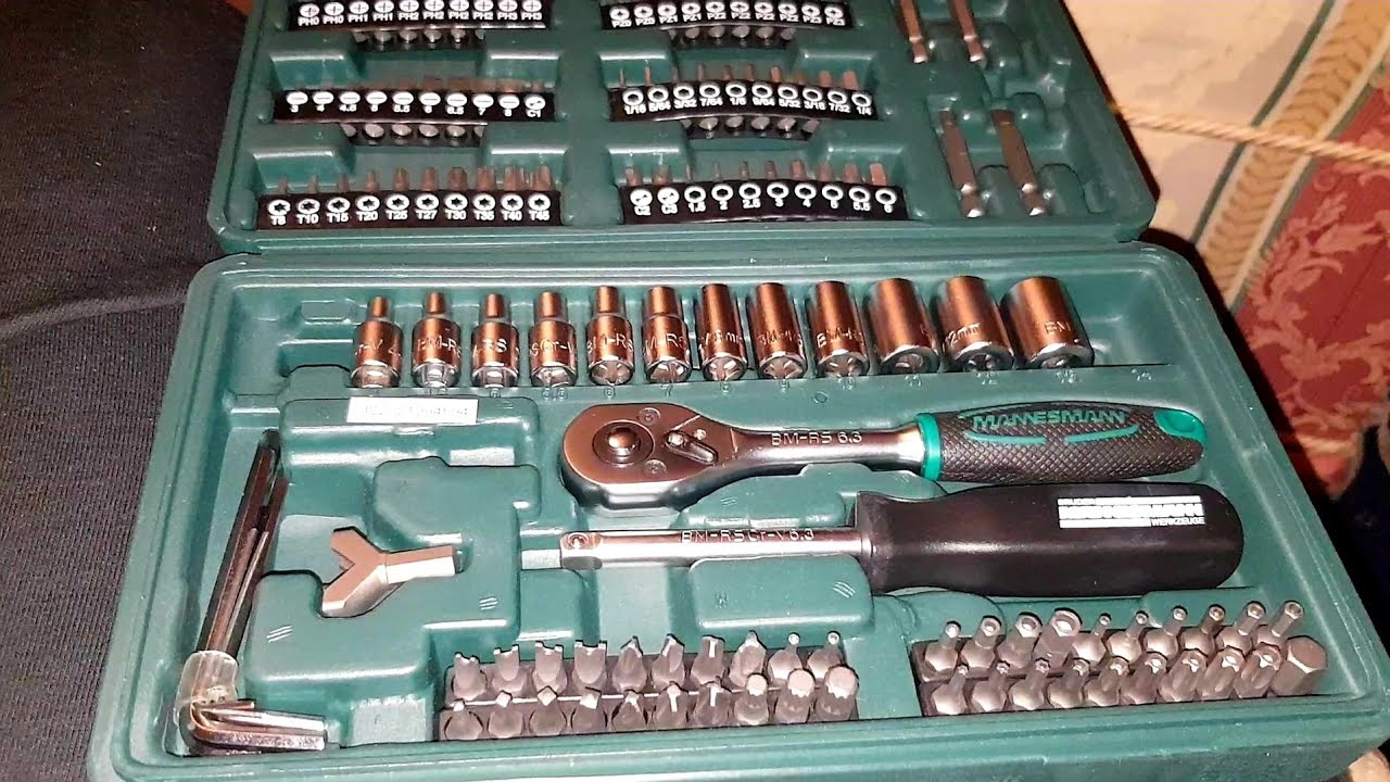 Mannesmann 130 Piece Socket and Bit Set Unboxing - YouTube