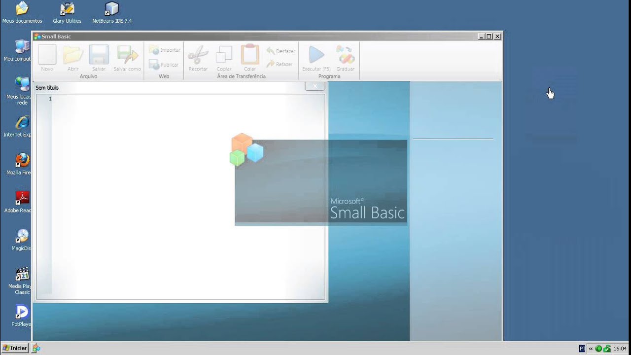 Small Programação Lógica de Programação 44 Small Basic 4 Instalação - YouTube
