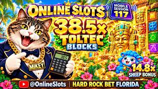 🔥Online Slots: Toltec Blocks & Blue Sheep Bonus! 🐑 | Hard Rock Bet Florida | 117