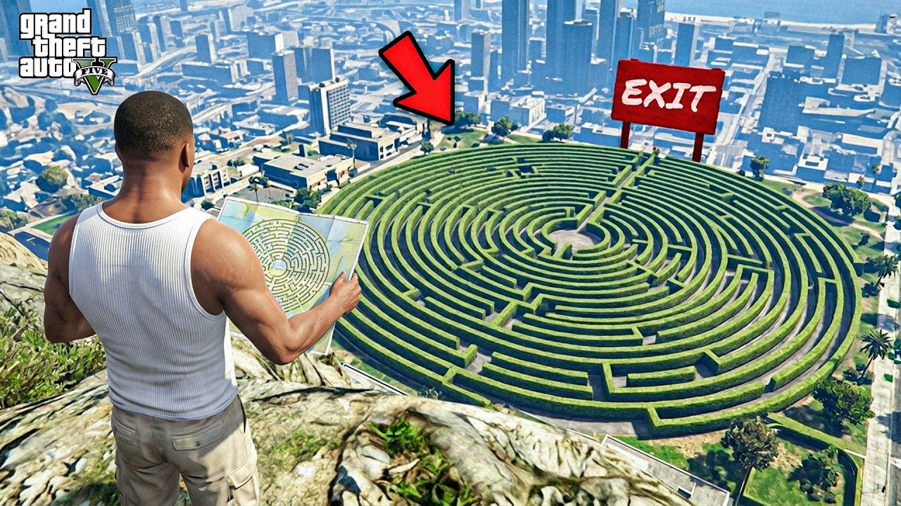 GTA 5 : Franklin Solving The Hardest Maze Of Los Santos In GTA 5 ! (GTA 5 Mods)