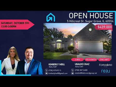 5 Hillcrest Drive, Sugar Grove, IL home video tour