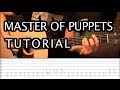 Metallica - Master of Puppets Tutorial Guitarra PARTE 1 // GUITAR LESSON HD