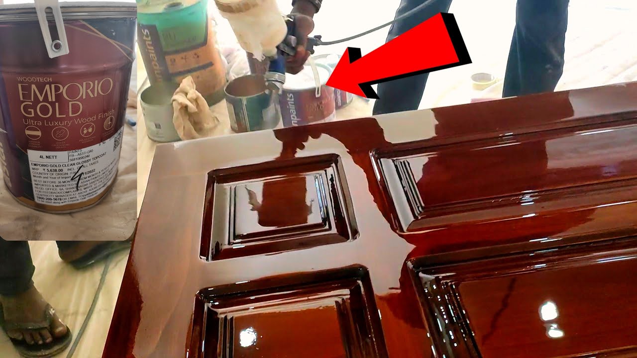PU Polish for Wood l WOODTECH Pu EMPORIO GOLD Ultra Luxury Finish Hajipur Bihar Patna How to