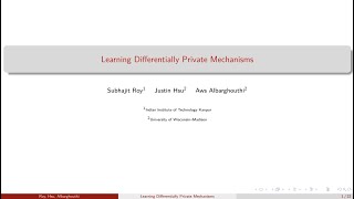 Learning Differentially Private Mechanisms