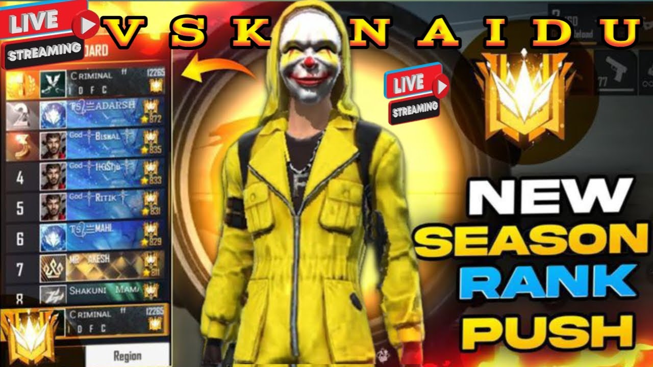 Telugu Free Fire MAX : NEW CS RANK PUSH! FREE FIRE LIVE TELUGU - YouTube