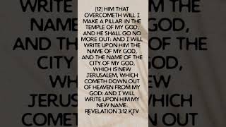 BIBLE AUDIO REVELATION 3:12 || God's Word - Bible Stories #Shorts
