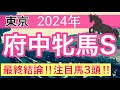 【府中牝馬ステークス2024】蓮の競馬予想(最終結論)