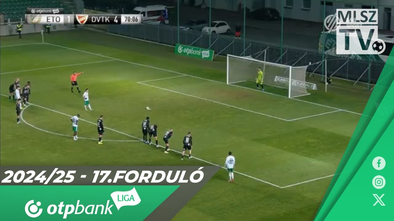 ETO FC Győr – DVTK | 3-4 | (0-3) | OTP Bank Liga | 17. forduló | MLSZTV