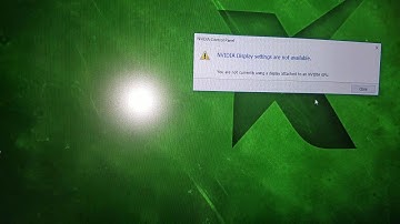 Nvidia display settings are not available
