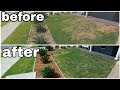 Low budget front yard makeover- Weeding, mowing, edging, fertilizing