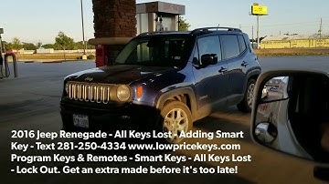 Locksmith Houston Katy Sugar Land - 2016 Jeep Renegade - All Keys Lost - Adding Smart Key
