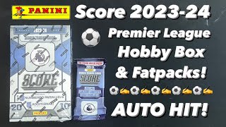 NEW! Panini Score Premier League 2023-24 Hobby Box and Fatpacks Rip! Football Auto HIT!