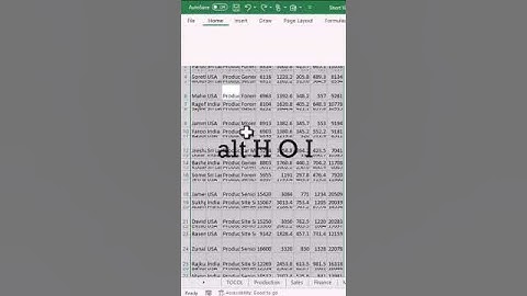 Adjust Columns and Rows without Mouse | Excel Shorts