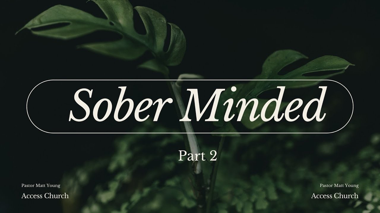 Sober Minded Part 2 | Pastor Matt Young | Access Church