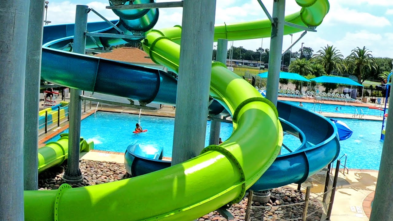 Green Splashtacular Slide at Strawberry Water Park YouTube