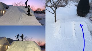 NIGHT SKIING AT OUR BACKYARD TERRAIN PARK!!!