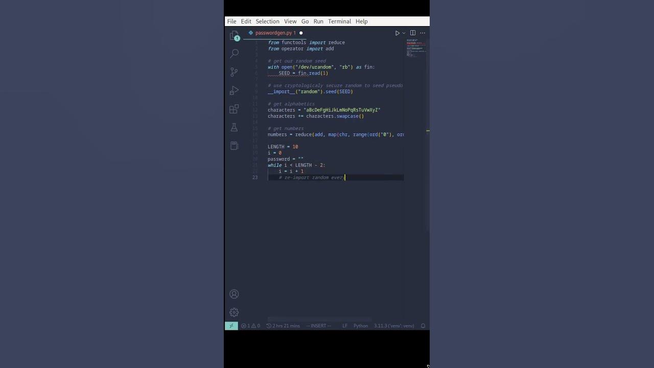  secure generate secure password python tutorial 2023 updated shorts