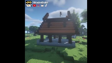 Minecraft Fantasy Lumber Mill Build Timelapse - #Shorts