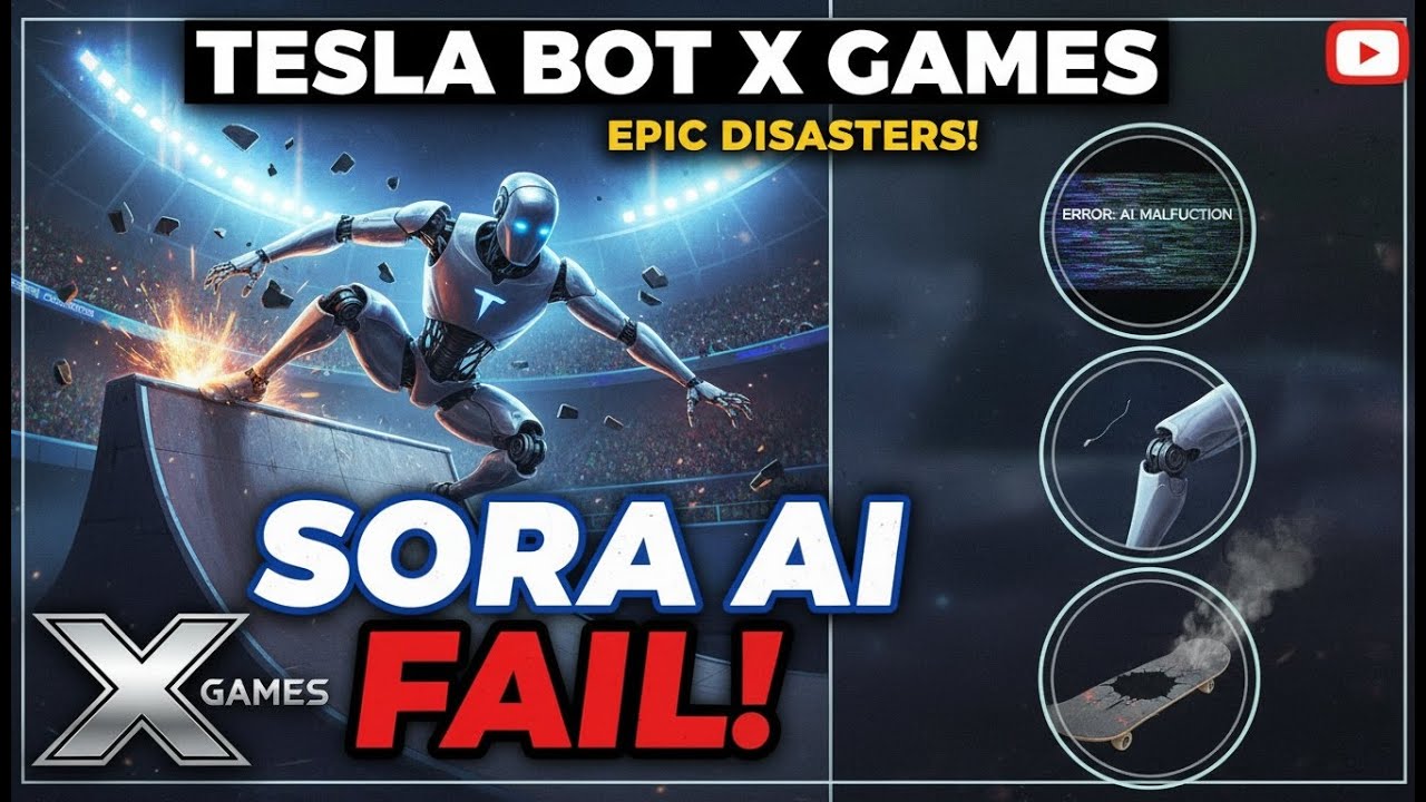 Tesla Robot X Games - Sora AI compilation