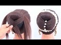 Magical hairstyle for wedding guest  easy donut bun hairstyle for heavy lehnga  saree