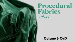 Cinema 4D Tutorial  Procedural Velvet Fabric (Octane)