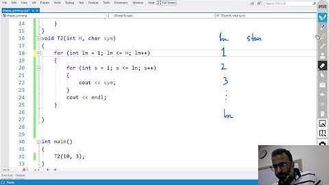 CFP ITU 22 L12 - Shapes Printing in C++ Using Nested Loops