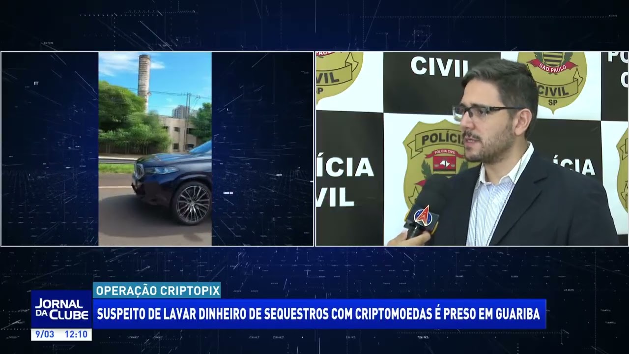 Criptomoeda: suspeito de lavar dinheiro de sequestro é preso em Guariba - Jornal da Clube (09/03/26)