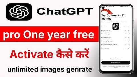 Chat GTP subscription One year ke free me kaise le | chatgpt Pro one year free activate kaise kare