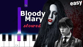 Lady Gaga - Bloody Mary ~  EASY PIANO TUTORIAL