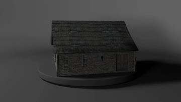 Low Poly House normal mapped in Maya