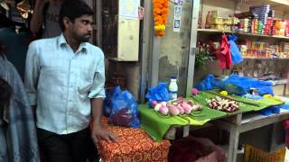 Dubai. An alleyway with Indian shops.