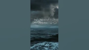 فَأَرَدْنَا أَن يُبْدِلَهُمَا رَبُّهُمَا - سورة الكهف اية 81 - مع صوت البحر بصوت جميل