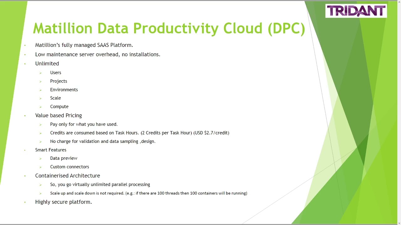 Matillion Data Productivity Cloud Demo