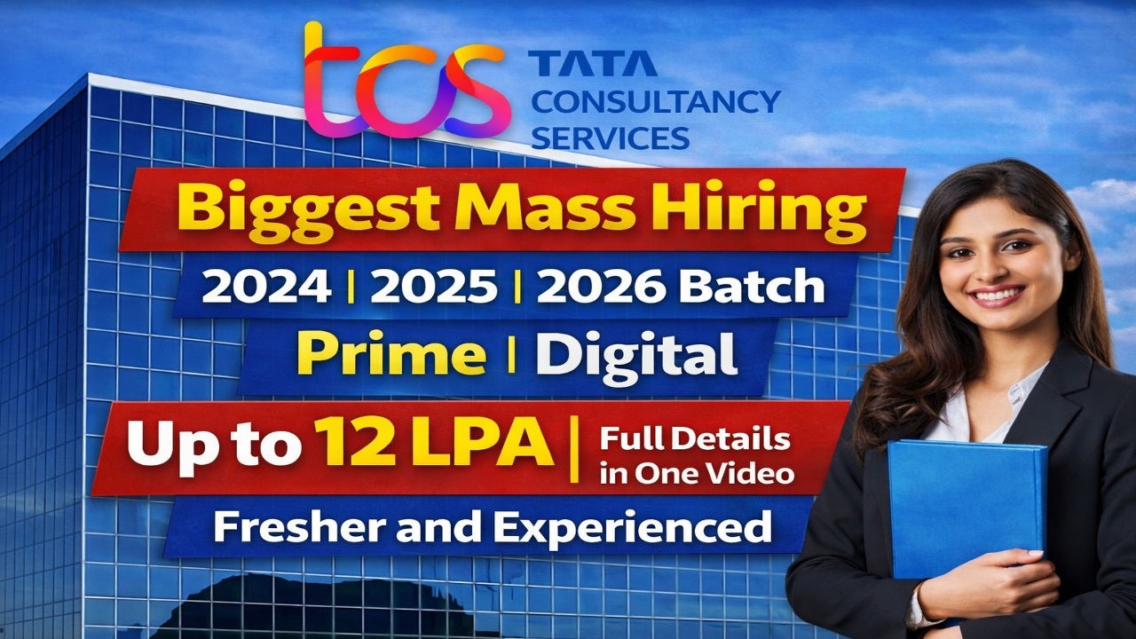 TCS NQT | 2024, 2025, 2026 | Prime & Digital Hiring | All India NQT ...