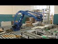 Packaging and palletizing line for bolts