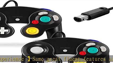 FIOTOK Gamecube Controller, Classic Wired Controller for Wii Nintendo Gamecube (Black-2Pack)