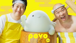 クールポコ。餅つきネタで年末年始のギガ不足を解決／povo2.0 CM