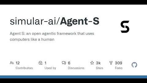 GitHub - simular-ai/Agent-S: Agent S: an open agentic framework that uses computers like a human