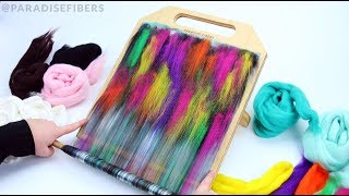 Satisfying Wool Blending | Vanellope Von Schweetz Inspired Rolag on a Blending Board