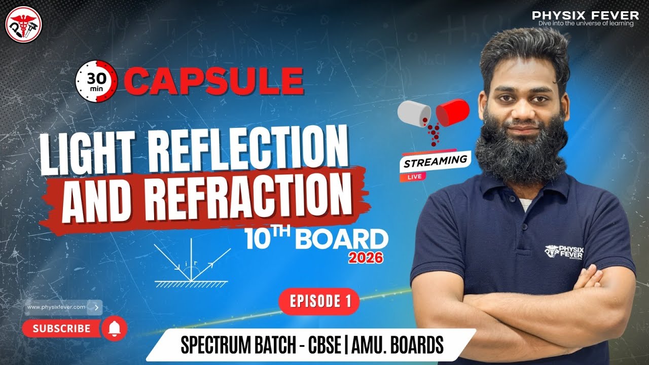 Class 10th | Light Reflection & Refraction | Episode 1⏱️ 30-Minute Capsule | CBSE Boards 2026