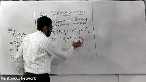 XI BUSINESS MATHS: Binary Numbers (Subtraction of Binary Numbers)