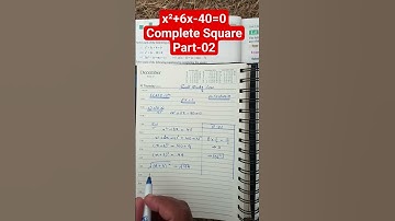 x²+6x-40=0 || Mathematics || Class_10th || EX_1.1 || Complete Square Method || #smartstudy #viral