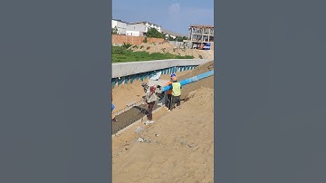 Technical casting base concrete of drainage with PVC pipe