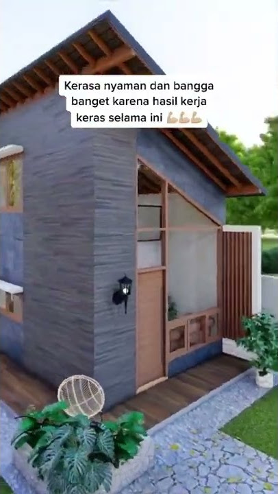 Desain Rumah Kecil Taman Luas