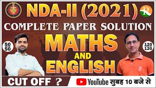 NDA-2 2021 | NDA-2 Mathematics Paper Solution | NDA English Paper Solution | Mukesh Sir &Sanjay Sir