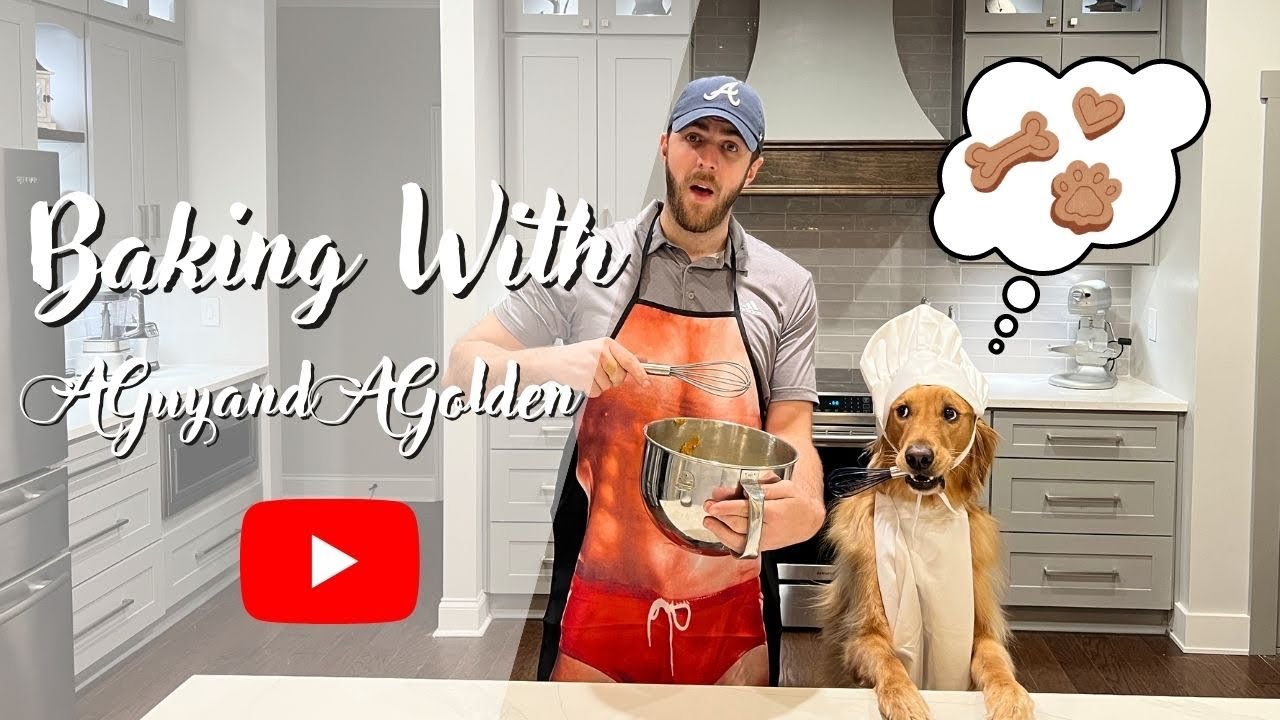 ⁣My Golden Retriever Teddys Favorite Treat! 4 Ingredient Homemade Dog Treats With Aguyandagolden!